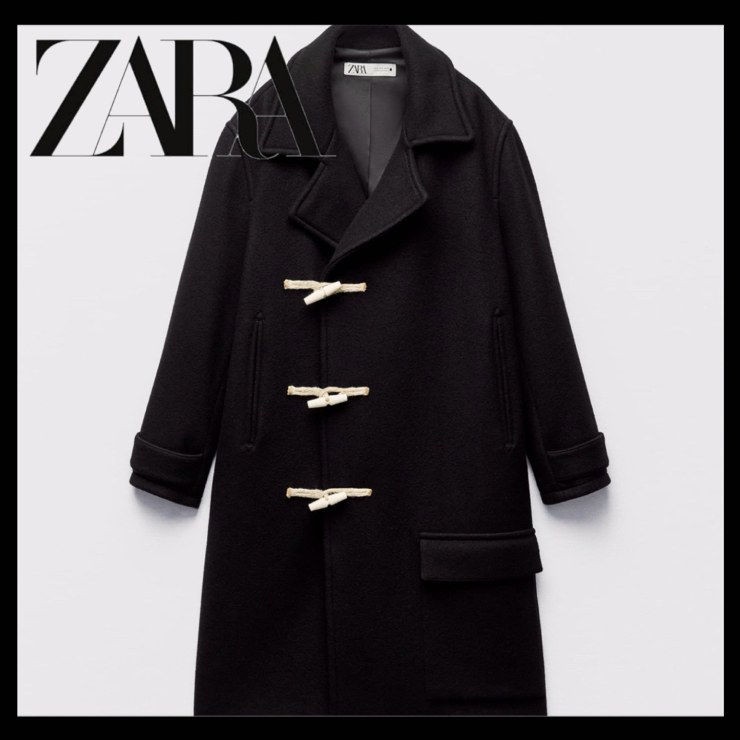 【完売】ザラ　ZARA コート　ウール　ロング　ピーコート | フリマアプリ ラクマ