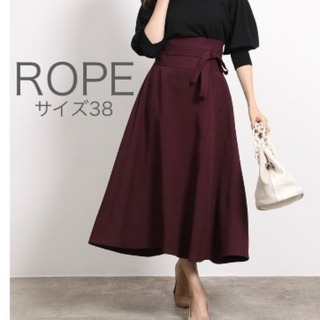 色白×紺ROPE' ロペ 新品 未使用 千鳥格子ツイードフリンジスカート 入学式 卒業式