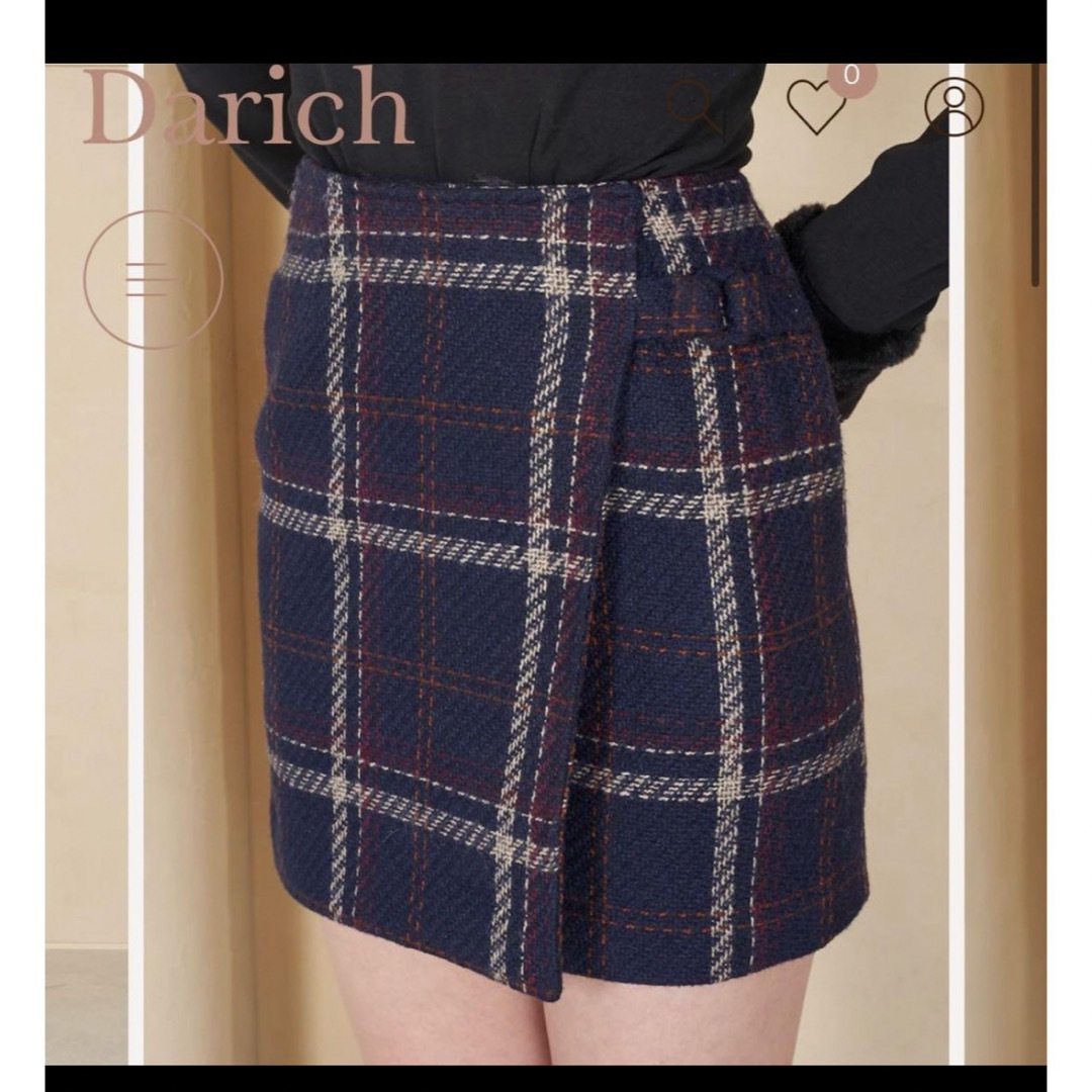Darich(ダーリッチ)のダーリッチ チェックフラップミニスカート レディースのスカート(ミニスカート)の商品写真