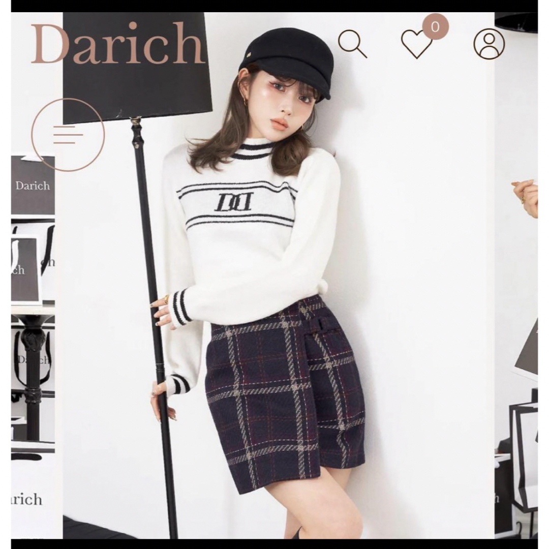 Darich(ダーリッチ)のダーリッチ チェックフラップミニスカート レディースのスカート(ミニスカート)の商品写真