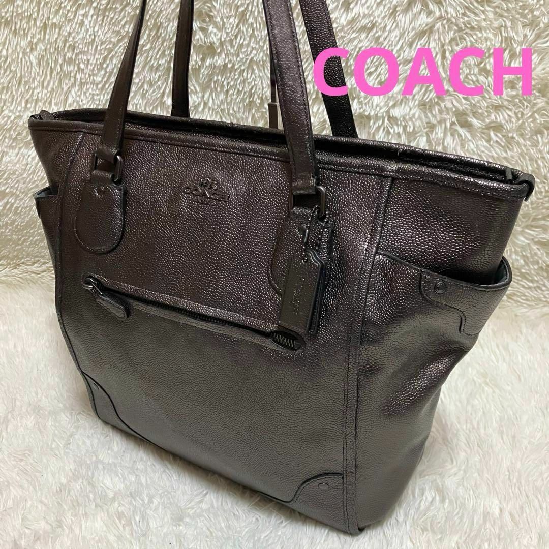 COACH ショルダーバッグ トートバッグ 大容量 レザー A4縦25