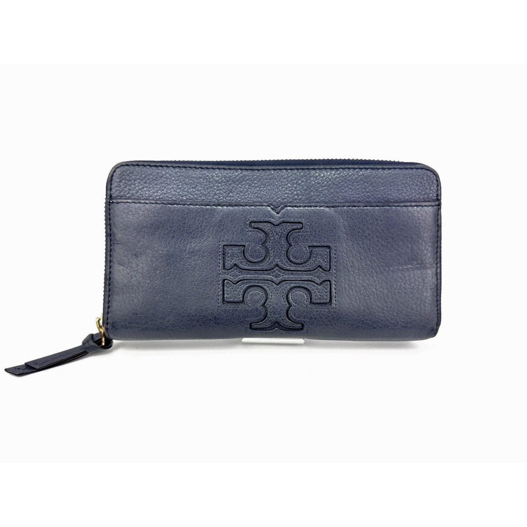 Tory Burch - トリーバーチ 長財布 ネイビー レザー ウォレット 32172