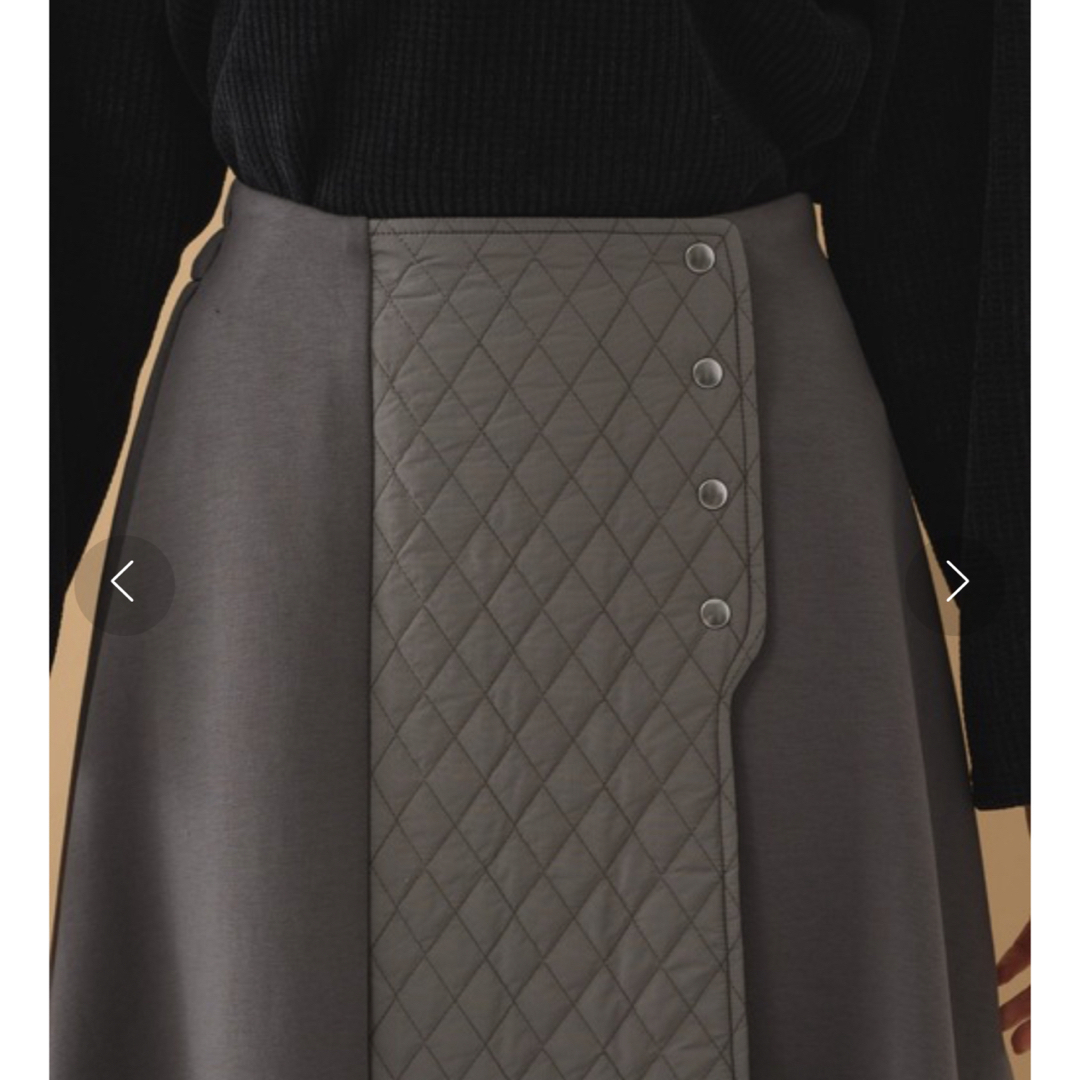 KATHARINE ROSS(キャサリンロス)の【KATHARINE ROSS】キルティングコンビスカート レディースのスカート(ロングスカート)の商品写真