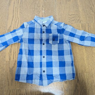 プチバトー(PETIT BATEAU)の美品プチバトー男の子用長袖シャツ104センチ(Tシャツ/カットソー)