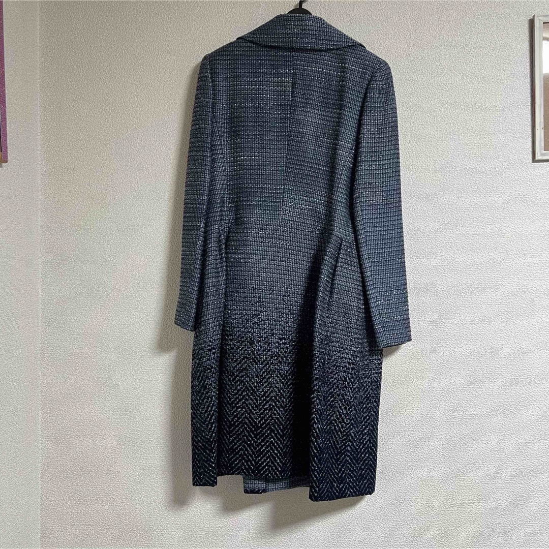 ブルー　コート レディースのジャケット/アウター(ロングコート)の商品写真