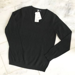 ユニクロ(UNIQLO)の【sun様専用】ユニクロ　M　カシミヤ100% ブラック　セーター　ニット(ニット/セーター)