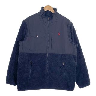 ポロラルフローレン(POLO RALPH LAUREN)のPOLO RALPH LAUREN ポロラルフローレン ジップアップ フリースジャケット ネイビー Size XL(その他)