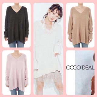 ココディール(COCO DEAL)のクリーニング済♡新品同様♡COCODEAL♡アンゴラVネックニット♡ココディール(ニット/セーター)