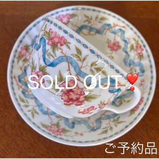 ミントン(MINTON)の【レア美品】ミントン★リボン&ブロッサム★C/S(食器)