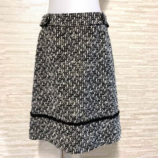 【美品】DOLCE\u0026GABBANA 総柄スカート オフホワイト 38 シルク