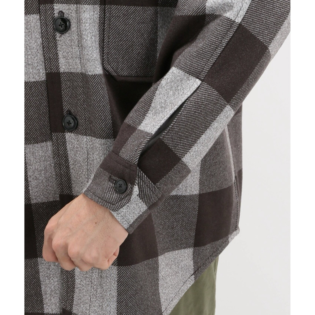 INHERIT(インヘリット)のINHERIT♪ ReTEC WOOL Jersey Check CPO メンズのジャケット/アウター(ノーカラージャケット)の商品写真