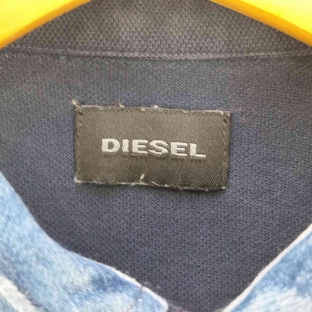 DIESEL(ディーゼル)のDIESEL(ディーゼル) ロゴプレート 鹿の子ポロシャツ メンズ トップス メンズのトップス(ポロシャツ)の商品写真