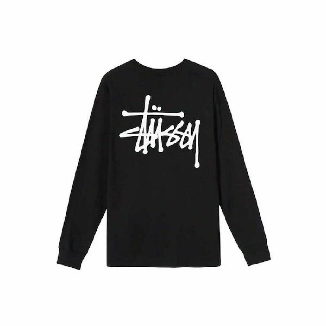 ステューシー BASIC STUSSY L/S TEE ロングスリーブ　黒　L