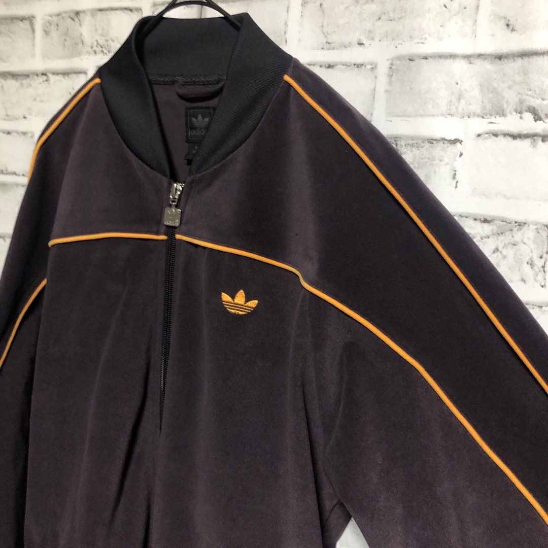 Originals（adidas）(オリジナルス)の希少XLブラウンベロア⭐️90s adidas トラックジャケットvintage メンズのトップス(ジャージ)の商品写真