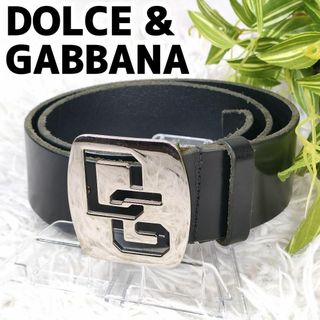 DOLCE&GABBANA 定価約40万円 ストライプ 柄 レザーメンズ