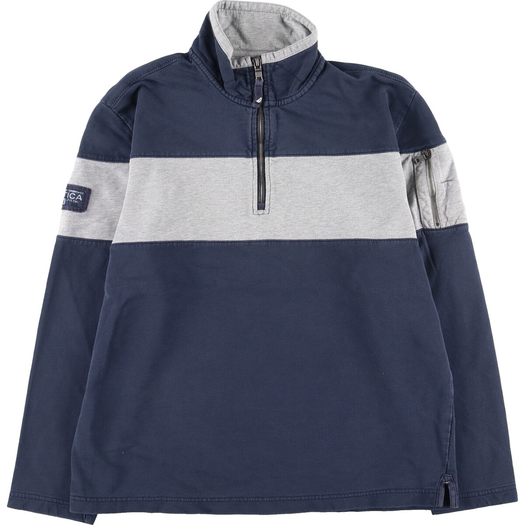 NAUTICA(ノーティカ)の古着 ノーティカ NAUTICA ハーフジップスウェットシャツ トレーナー メンズM /eaa415918 メンズのトップス(スウェット)の商品写真