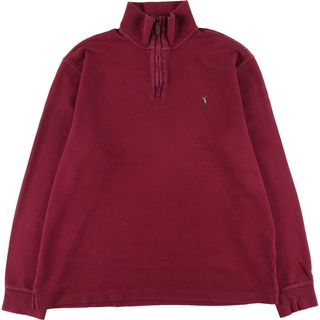 ラルフローレン(Ralph Lauren)の古着 ラルフローレン Ralph Lauren POLO RALPH LAUREN ハーフジップスウェットシャツ トレーナー メンズL /eaa389489(スウェット)