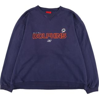 リーボック(Reebok)の古着 リーボック Reebok NFL MIAMI DOLPHINS マイアミドルフィンズ スウェットシャツ トレーナー メンズXL /eaa389708(スウェット)