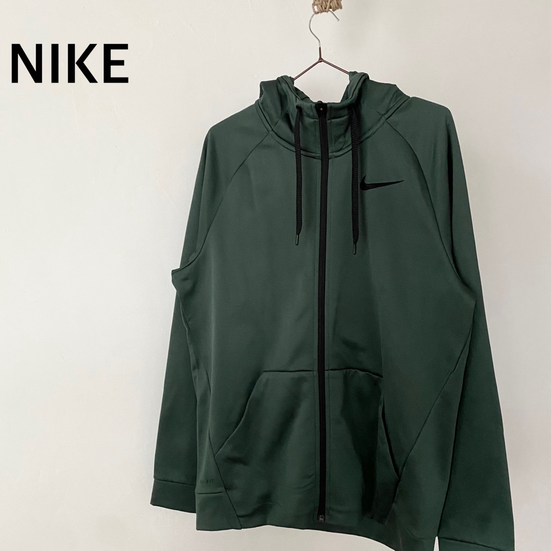 NIKE(ナイキ)のNIKE ナイキ　グリーン　裏地ボア　トラックジャケット　ジャージ　アウター メンズのトップス(ジャージ)の商品写真