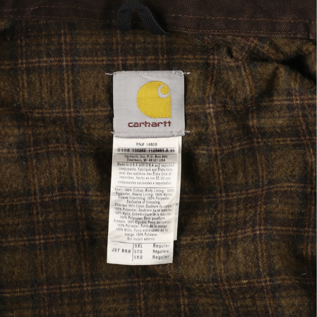 carhartt(カーハート)の古着 ビッグサイズ 00年代 カーハート Carhartt デトロイトジャケット ダックワークジャケット USA製 5XL Regular メンズXXXXL /evb004440 メンズのジャケット/アウター(その他)の商品写真