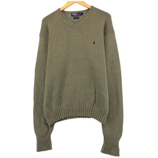 ラルフローレン(Ralph Lauren)の古着 ラルフローレン Ralph Lauren POLO by Ralph Lauren Vネック ニットセーター メンズL /eaa389514(ニット/セーター)