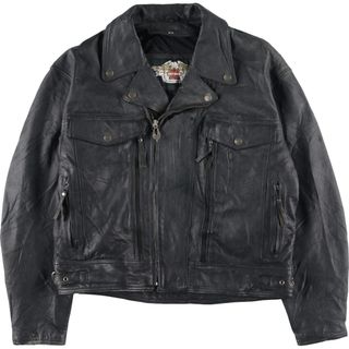 ハーレーダビッドソン(Harley Davidson)の古着 ハーレーダビッドソン Harley-Davidson ダブルライダースジャケット メンズL /eaa414139(レザージャケット)