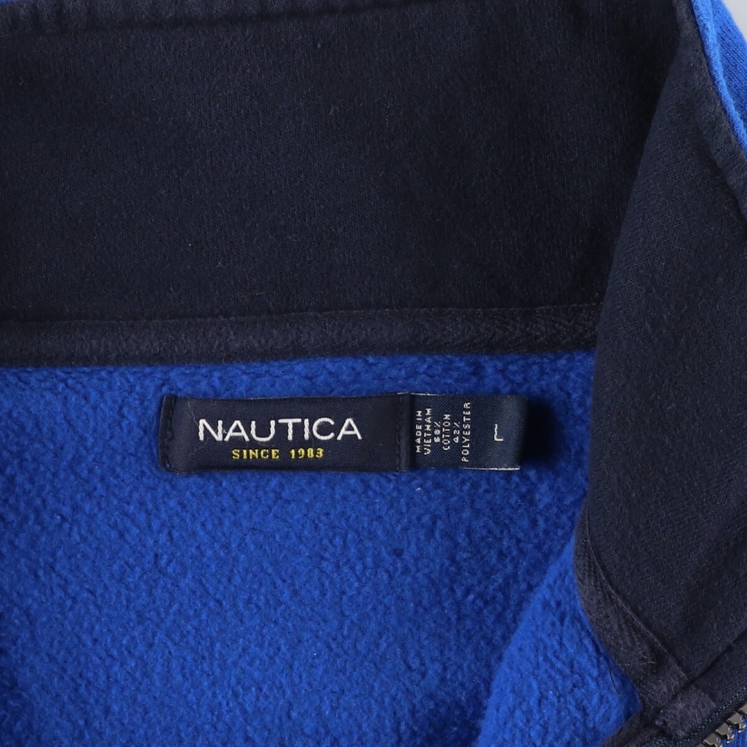 NAUTICA(ノーティカ)の古着 ノーティカ NAUTICA ハーフジップスウェットシャツ トレーナー メンズL /eaa379940 メンズのトップス(スウェット)の商品写真