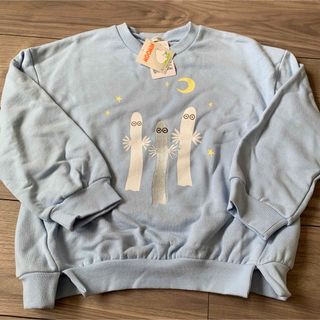 ムーミン(MOOMIN)のムーミン長袖トレーナー　120 水色　女の子　ニョロニョロ刺繍(Tシャツ/カットソー)