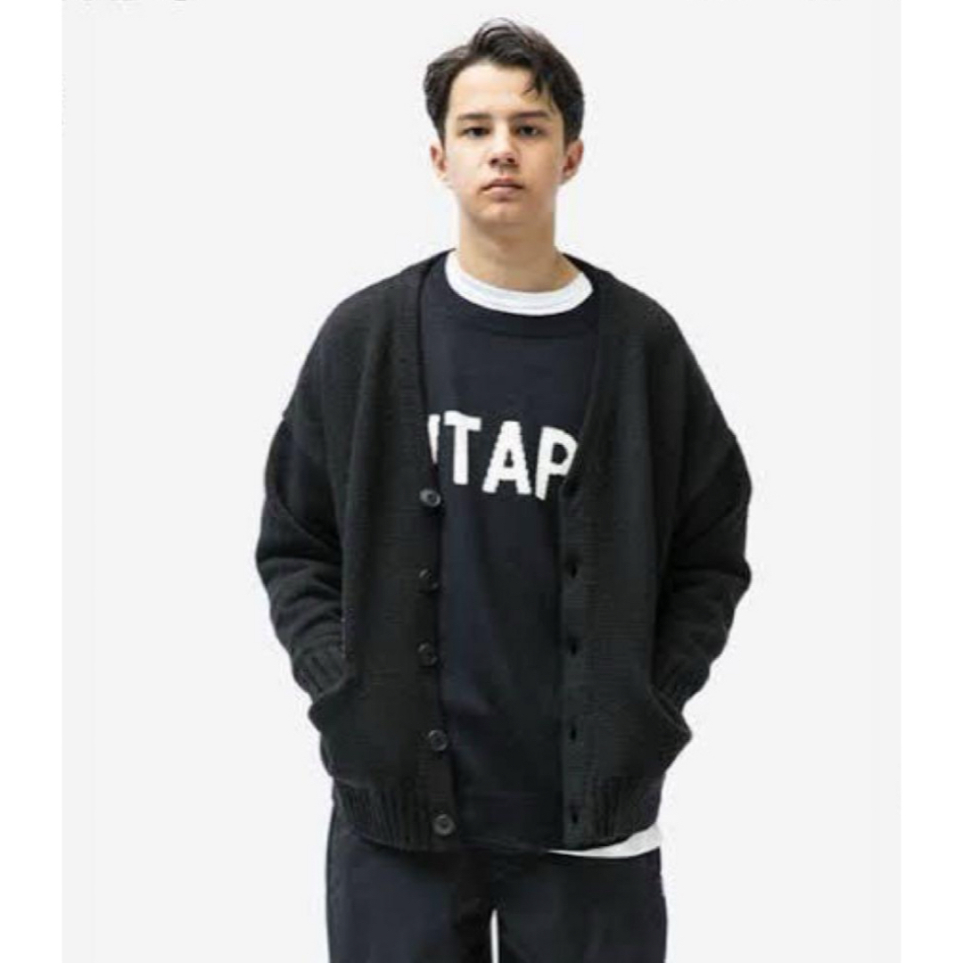 カーディガンWTAPS PALMER SEWATER 02 BLACK ニット カーディガン