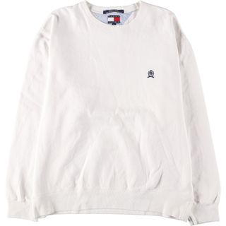 トミーヒルフィガー(TOMMY HILFIGER)の古着 90年代 トミーヒルフィガー TOMMY HILFIGER ワンポイントロゴスウェットシャツ トレーナー メンズXL ヴィンテージ /eaa379294(スウェット)