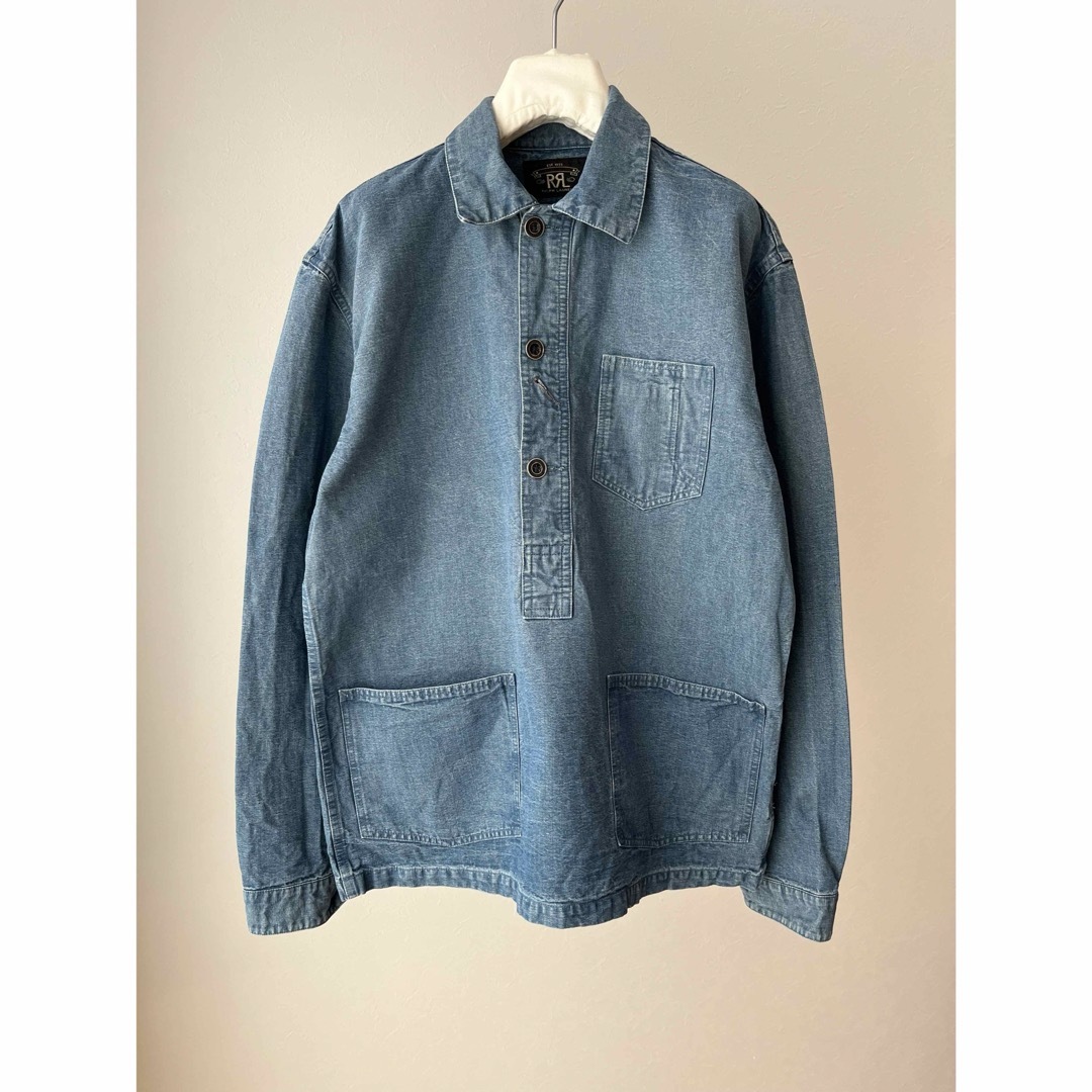 RRL(ダブルアールエル)のRRL デニム プルオーバー ダンガリーシャツ Sサイズ ワークシャツ メンズのトップス(シャツ)の商品写真