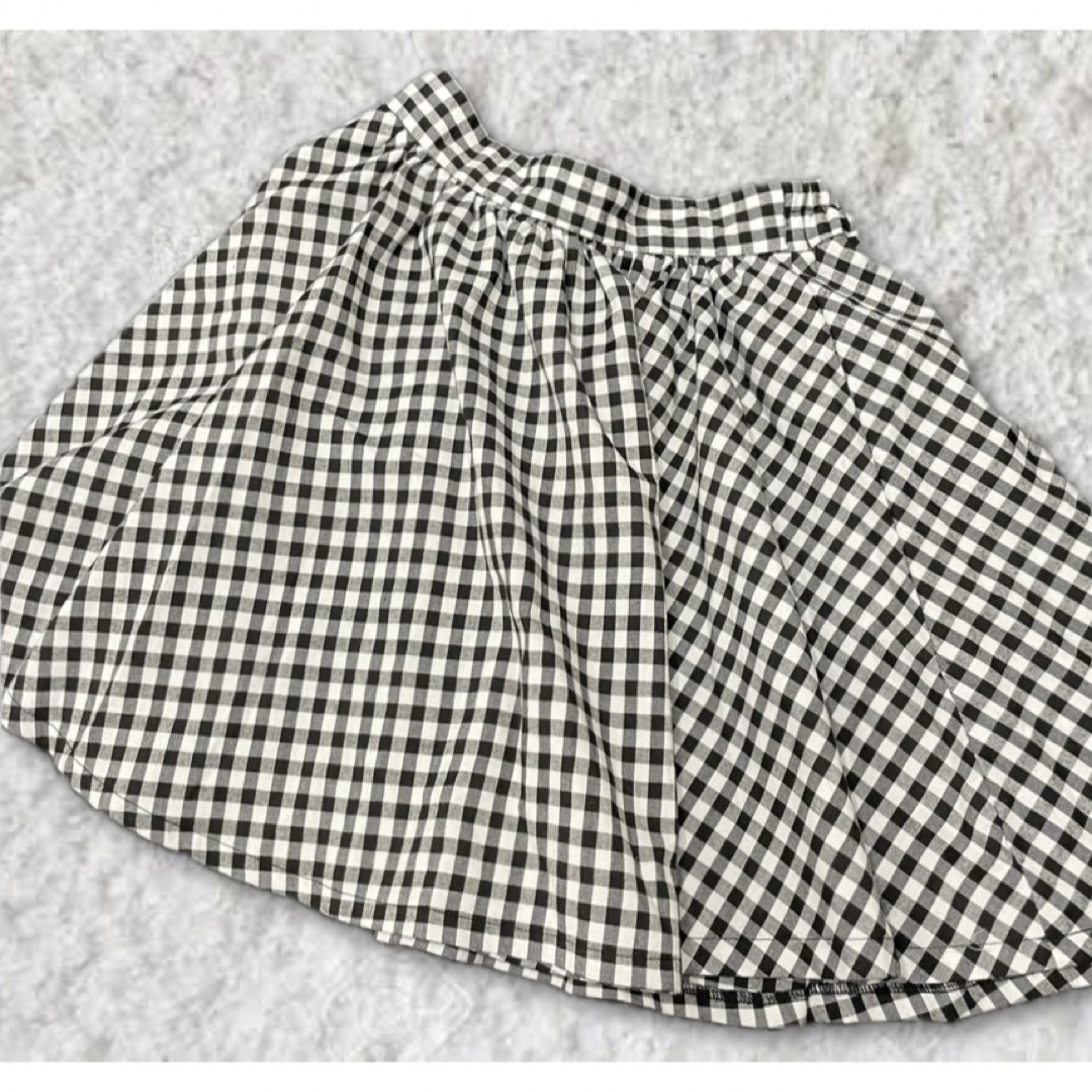 【INGIN】フレアスカート　ギンガムチェック　カジュアル　春　夏　ミニ　膝丈 レディースのスカート(ひざ丈スカート)の商品写真
