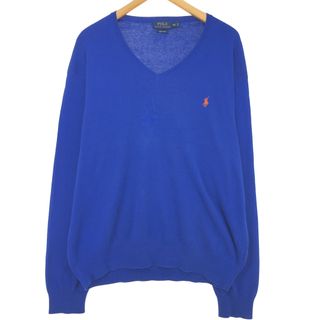 ラルフローレン(Ralph Lauren)の古着 ラルフローレン Ralph Lauren POLO RALPH LAUREN Vネック ニットセーター メンズXXL /eaa389520(ニット/セーター)