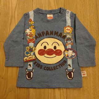 アンパンマンキッズコレクション(ANPANMAN KIDS COLLECTION)のアンパンマンキッズコレクション　サスペンダー騙し絵　長袖カットソー　80㎝(シャツ/カットソー)