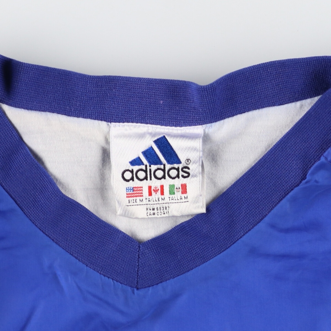 adidas(アディダス)の古着 90年代 アディダス adidas Vネック ナイロンプルオーバー メンズM ヴィンテージ /eaa412874 メンズのジャケット/アウター(ナイロンジャケット)の商品写真