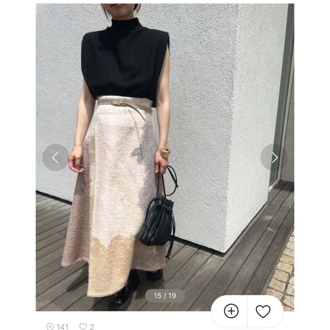 Ameri VINTAGE(アメリヴィンテージ)のAMERI ANDREA ABSTRACT PAINT SKIRT レディースのスカート(ロングスカート)の商品写真