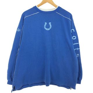 プーマ(PUMA)の古着 プーマ PUMA NFL INDIANAPOLIS COLTS インディアナポリスコルツ ロゴスウェット トレーナー メンズL /eaa415132(スウェット)