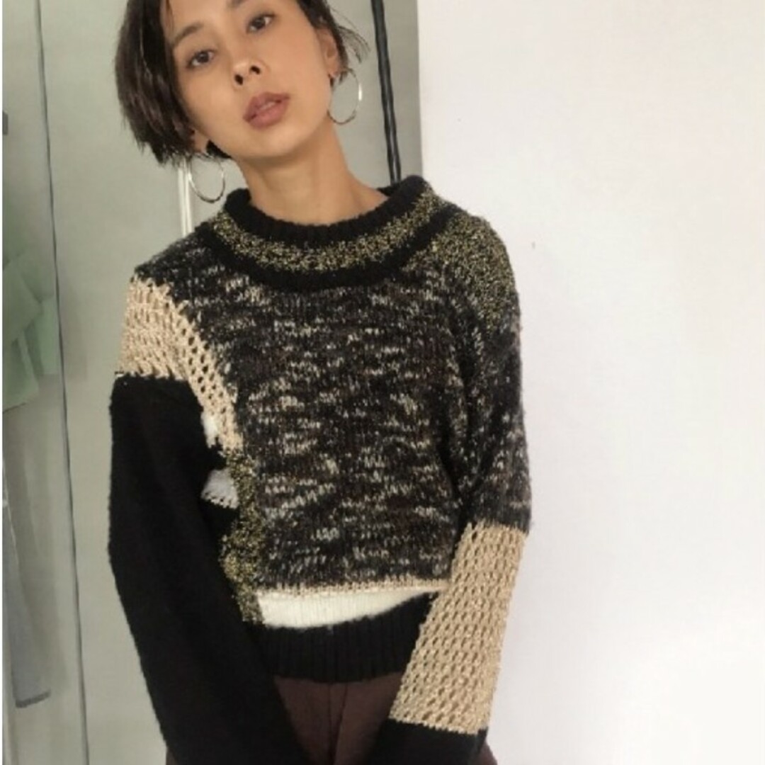 AMERI アメリ sparkle lame knit