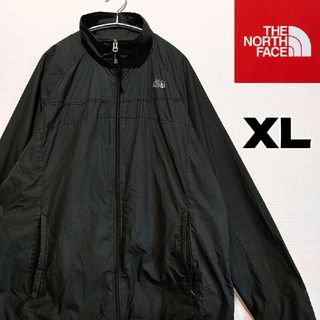 ザノースフェイス(THE NORTH FACE)のノースフェイス　フルジップ　ナイロン　ジャケット　黒　XLサイズ　古着(ナイロンジャケット)