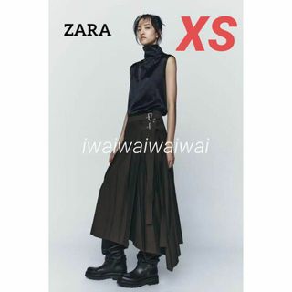 【ザラ】ZARA ノースリーブ ワンピース レーヨン混 ビジネス L グレー96備考