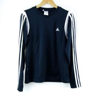 アディダス(adidas)のアディダス 長袖Tシャツ 袖ライン クライマライト スポーツウエア レディース Mサイズ ネイビー adidas(Tシャツ(長袖/七分))