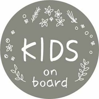 【色:グレー_サイズ:Kids】Baby Kids on Board 防水ステッ(その他)