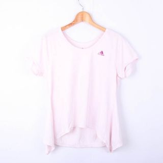 アディダス(adidas)のアディダス Tシャツ 半袖 スポーツウエア トップス レディース Mサイズ ピンク adidas(Tシャツ(半袖/袖なし))