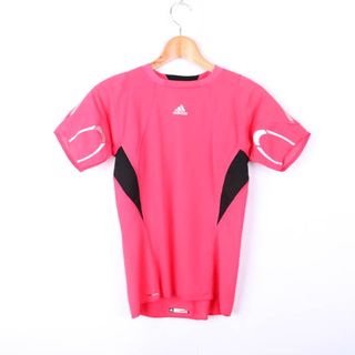 アディダス(adidas)のアディダス Tシャツ 半袖 クライマクール スポーツウエア トップス レディース Sサイズ ピンク adidas(Tシャツ(半袖/袖なし))