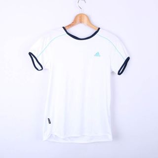 アディダス(adidas)のアディダス Tシャツ 半袖 スポーツウエア トップス 白 レディース Mサイズ ホワイト adidas(Tシャツ(半袖/袖なし))