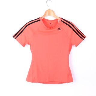 アディダス(adidas)のアディダス Tシャツ 半袖 ストレッチ クライマライト スポーツウエア トップス レディース Mサイズ オレンジ adidas(Tシャツ(半袖/袖なし))