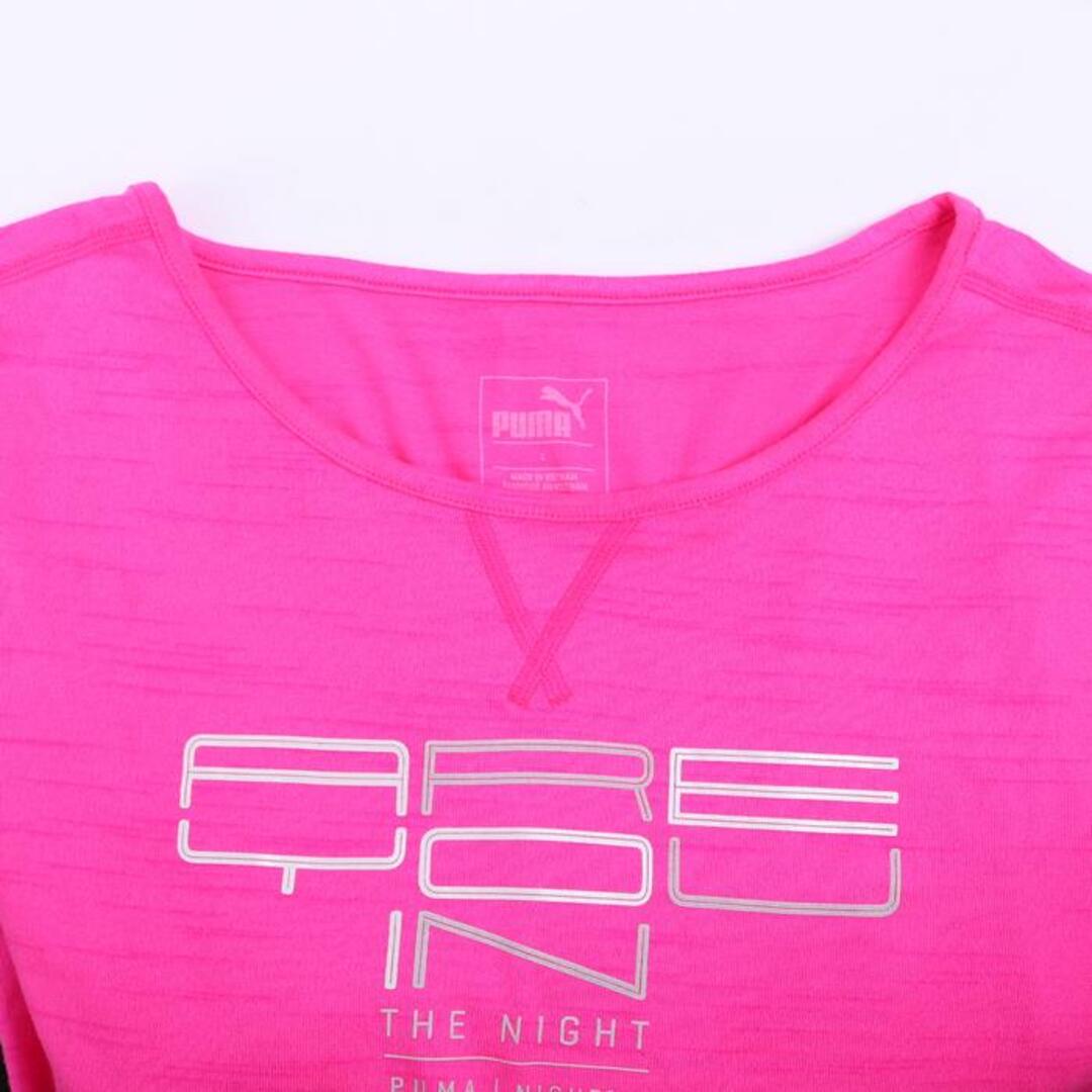 PUMA(プーマ)のプーマ Tシャツ 半袖 ストレッチ スポーツウエア トップス レディース Lサイズ ピンク PUMA レディースのトップス(Tシャツ(半袖/袖なし))の商品写真