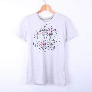 ナイキ(NIKE)のナイキ Tシャツ 半袖 ドライフィット スポーツウエア トップス レディース Lサイズ グレー NIKE(Tシャツ(半袖/袖なし))