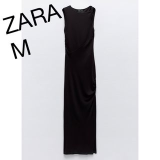 ザラ(ZARA)のドレープ入りロングワンピース(ロングワンピース/マキシワンピース)