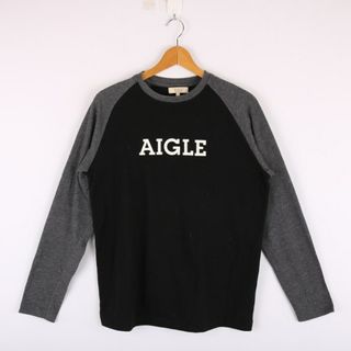 エーグル(AIGLE)のエーグル Tシャツ 長袖 アウトドア トップス 黒 メンズ Lサイズ ブラック AIGLE(Tシャツ/カットソー(七分/長袖))